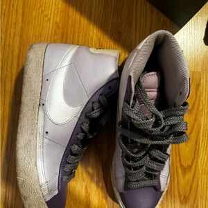 Nike Lavender and Deep Purple High-Top Sneakers